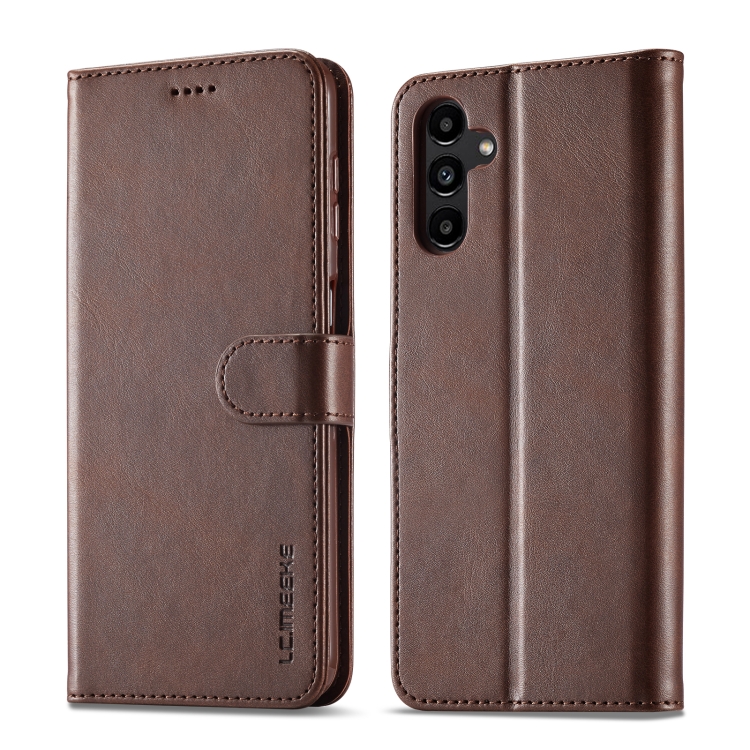 Levně IMEEKE Peněženkový obal pro Samsung Galaxy A35 5G tmavě hnědý