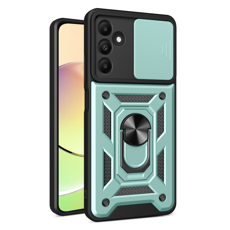 RING CAMERA Kryt s držákem pro Samsung Galaxy A15/A15 5G zelený