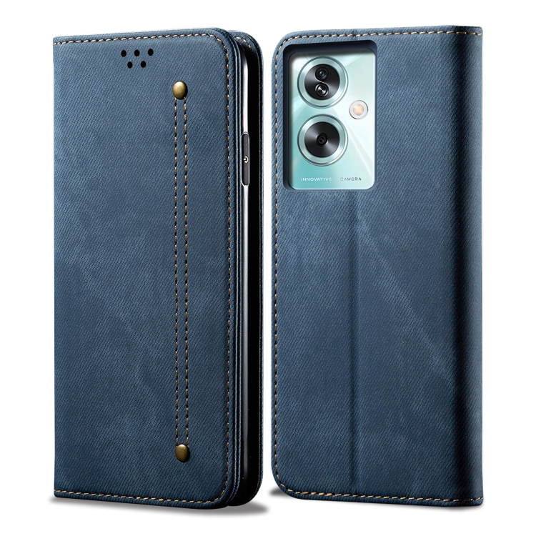 Levně DENIM Peněženkový kryt pro Oppo A79 5G modrý