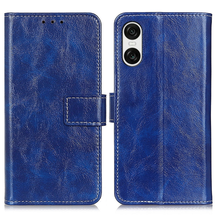 Levně RETRO Peněženkový obal Sony Xperia 10 VI modrý