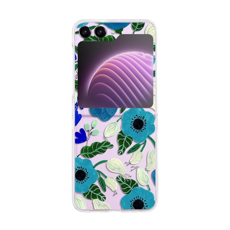 ART Plastový kryt pro Samsung Galaxy Z Flip7 FE 5G / Flip6 5G BLUE FLOWER
