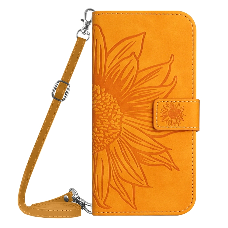 Levně ART SUNFLOWER Peněženkový obal se šňůrkou pro Sony Xperia 10 VI žlutý