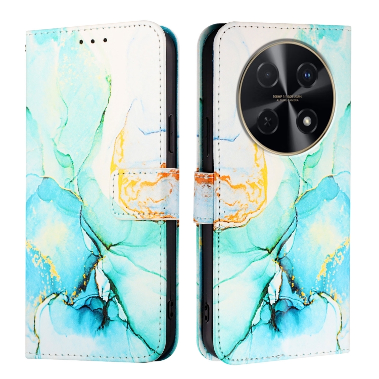 ART MARBLE Peněženkový kryt pro Huawei Nova 12i GREEN