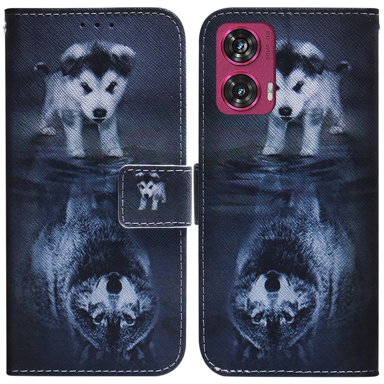 ART Peněženkový kryt pro Motorola Edge 50 Fusion WOLF AND DOG