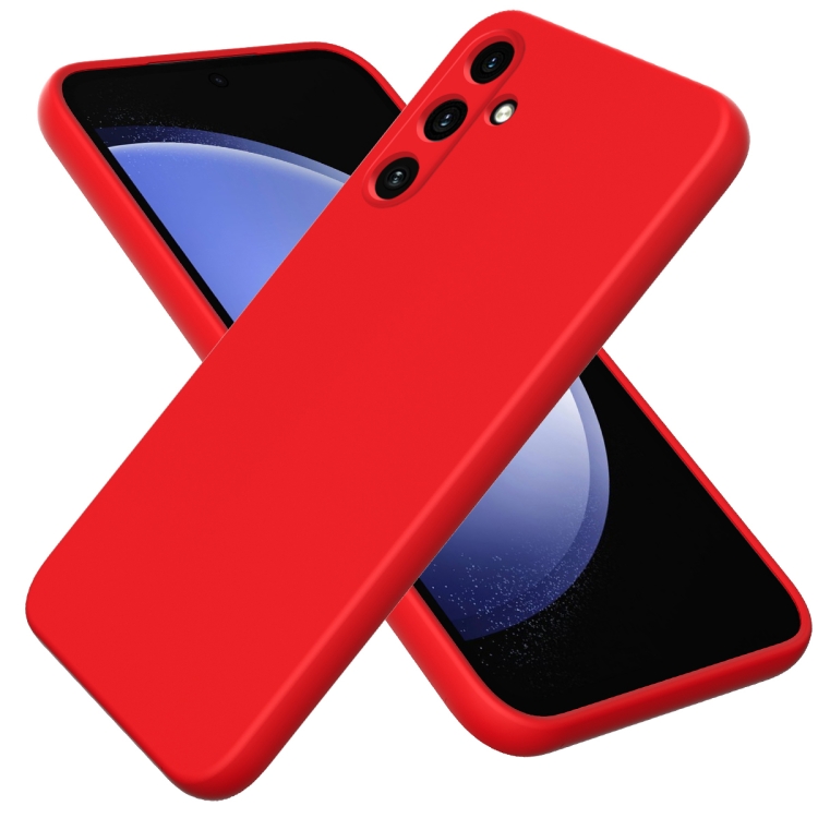 Levně RUBBER Ochranný kryt pro Samsung Galaxy A55 5G červený
