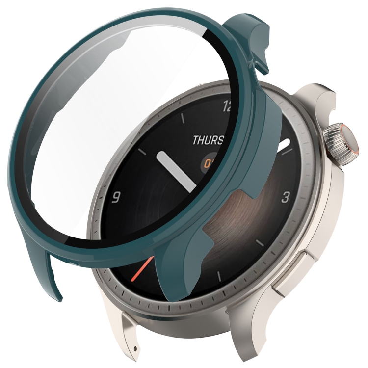 PC FULL COVER Plastový kryt se sklem pro Amazfit Balance zelený