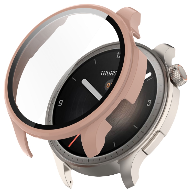 PC FULL COVER Plastový kryt se sklem pro Amazfit Balance růžový