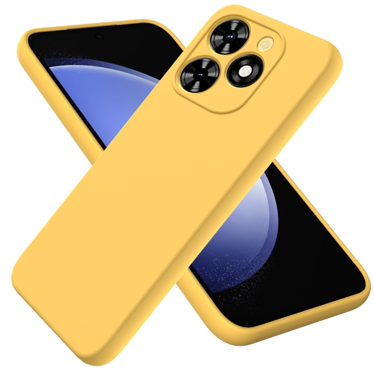 Levně RUBBER Ochranný kryt pro Tecno Spark 20 Pro žlutý