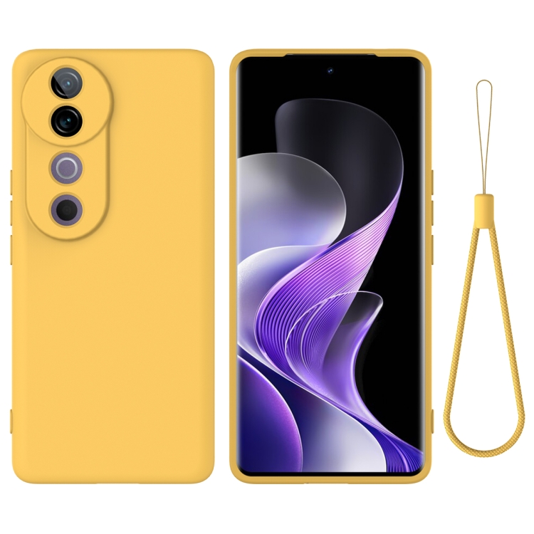 RUBBER Ochranný kryt pro Vivo V40 5G žlutý