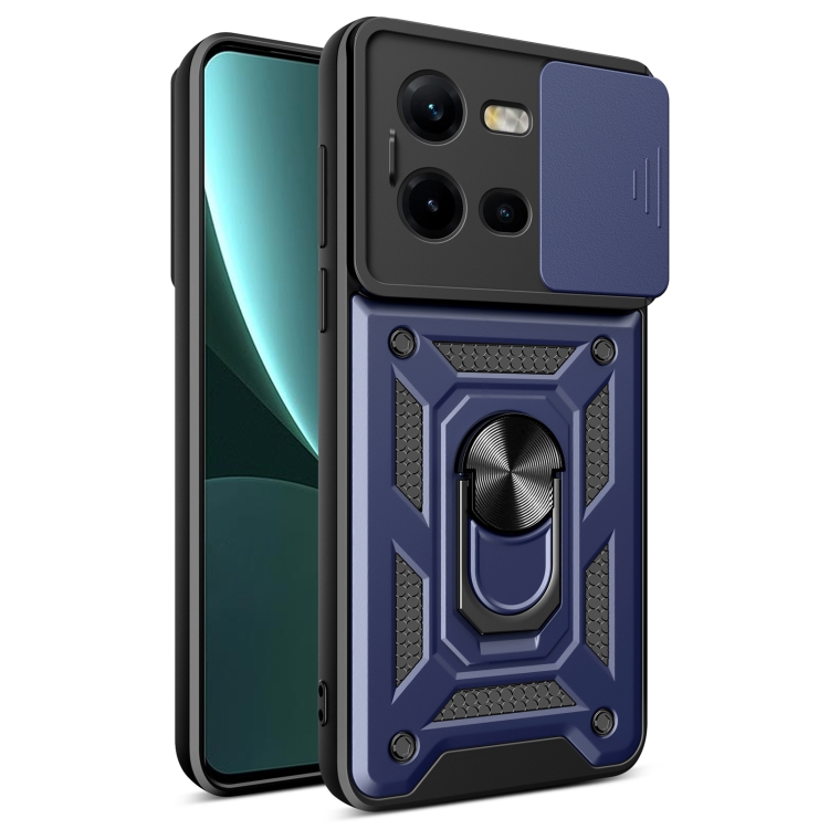RING CAMERA Kryt s držákem pro Vivo X80 Lite 5G modrý