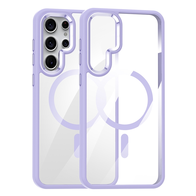 Levně TRANSPARENT MAGSAFE Kryt pro Samsung Galaxy S24 Ultra 5G fialový