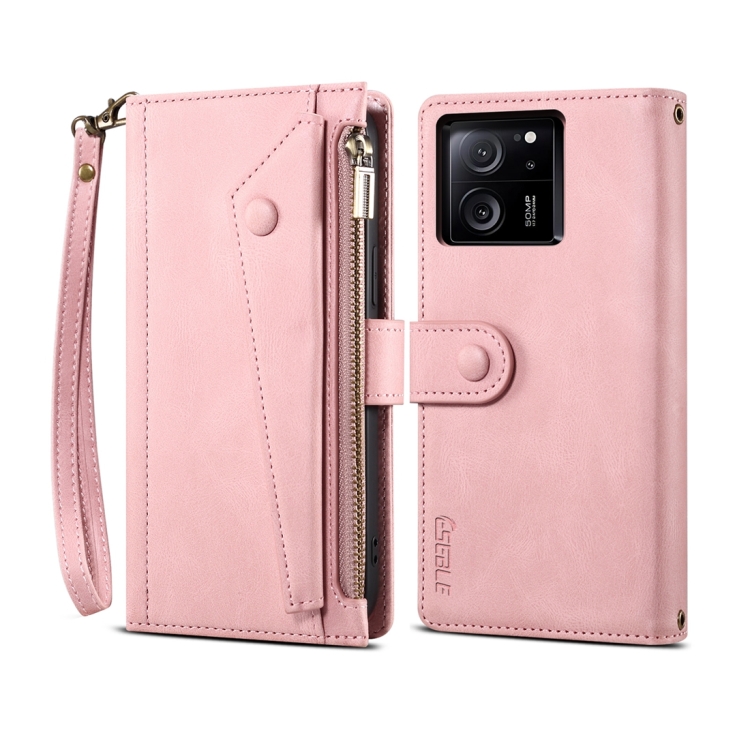 RFID Peněženkové pouzdro pro Xiaomi 13T / 13T Pro růžové