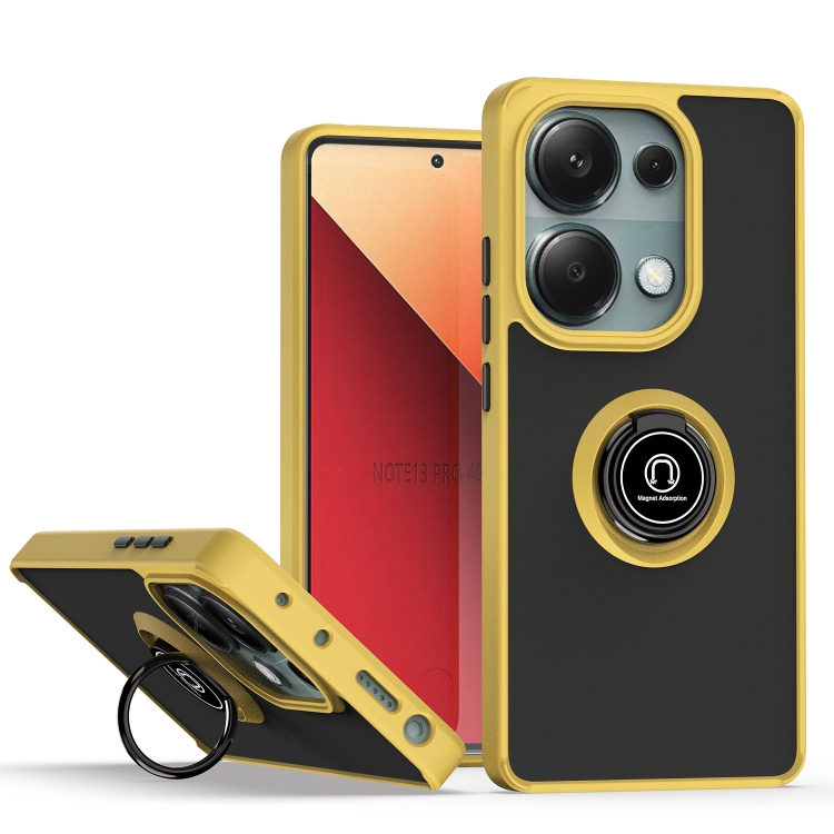 Levně SHADOW Ochranný kryt s držákem Xiaomi Redmi Note 13 Pro žlutý