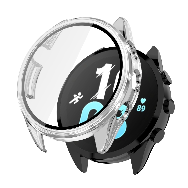 Levně PC FULL COVER Plastový kryt se sklem pro Garmin Forerunner 165 průhledný