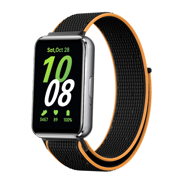 NYLON Řemínek pro Samsung Galaxy Fit3 černý-oranžový