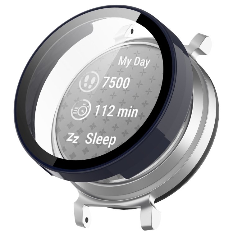 Levně PC FULL COVER Plastový kryt se sklem pro Garmin Lily 2 modrý