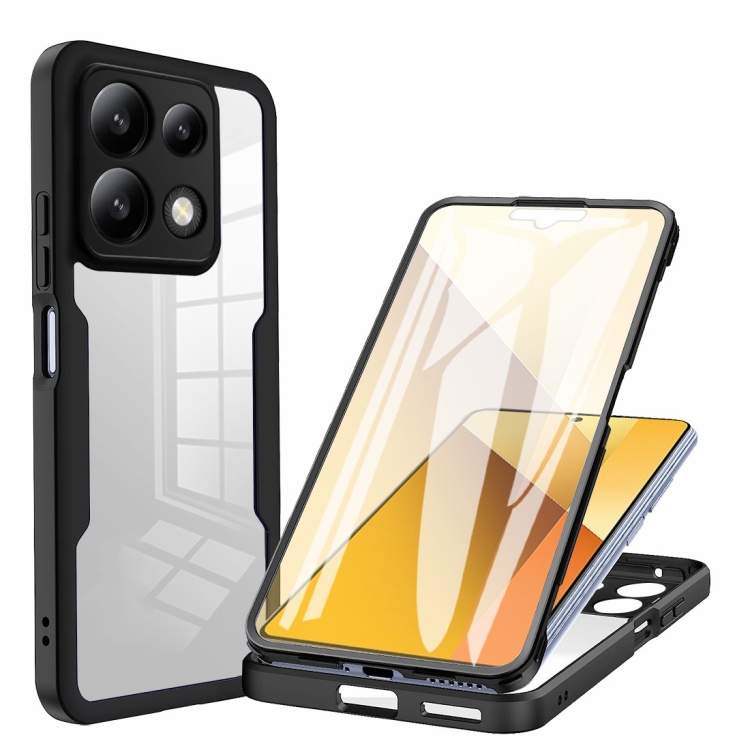 Levně DUAL Oboustranný kryt s fólií Xiaomi Redmi Note 13 5G černý