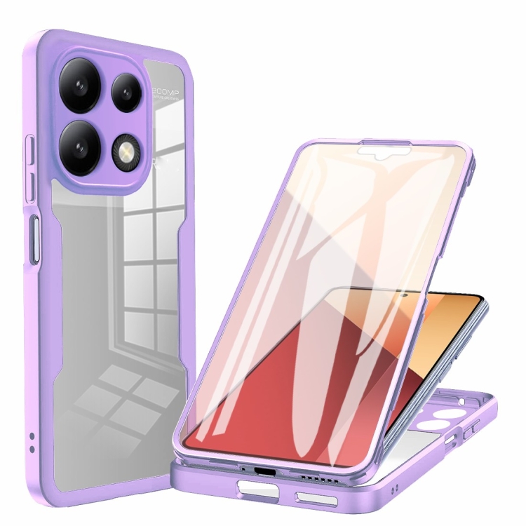 Levně DUAL Oboustranný kryt s fólií Xiaomi Redmi Note 13 Pro fialový