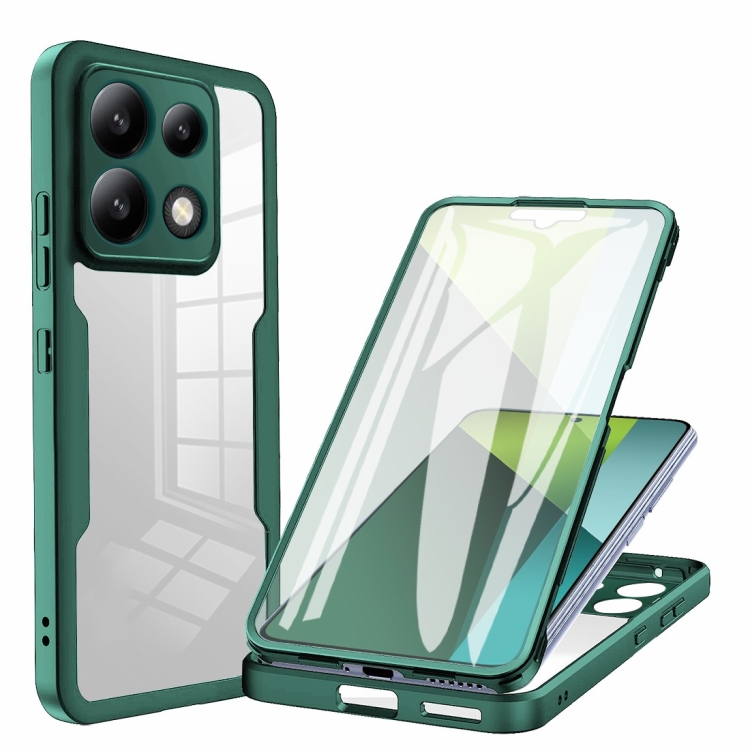 Levně DUAL Oboustranný kryt s fólií Xiaomi Redmi Note 13 Pro 5G zelený