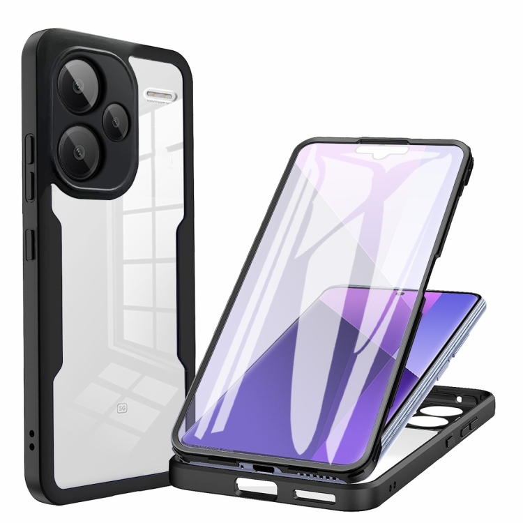 Levně DUAL Oboustranný obal s fólií Xiaomi Redmi Note 13 Pro+ 5G černý