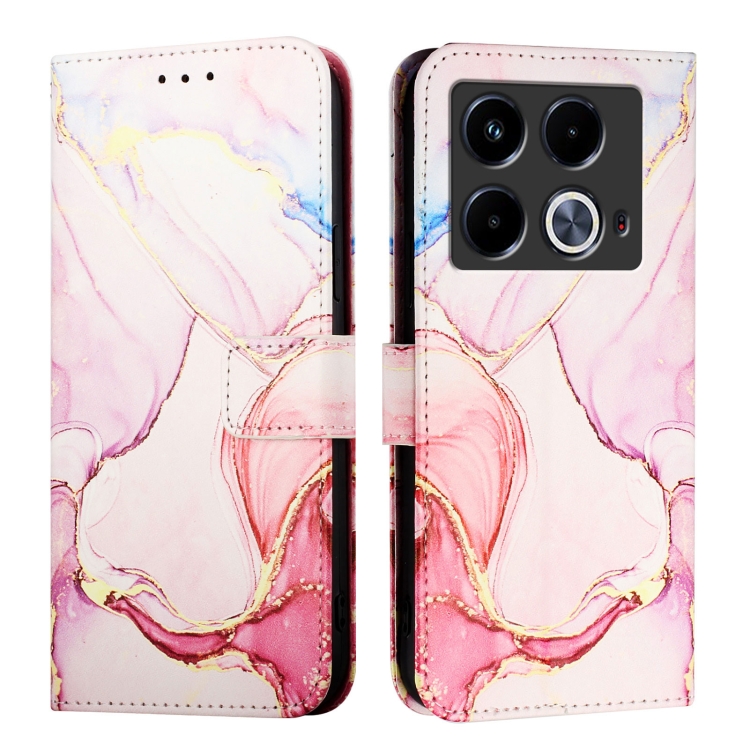 Levně ART MARBLE Peněženkový kryt pro Infinix Note 40 ROSE GOLD