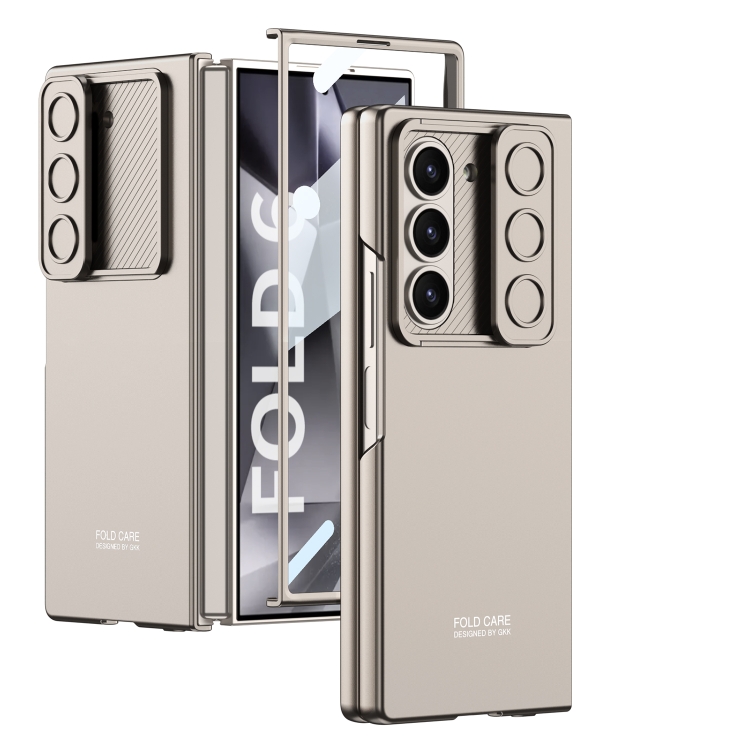 Levně GKK CAMERA Ochranný kryt se zabudovaným sklem Samsung Galaxy Z Fold6 5G TITANIUM GREY