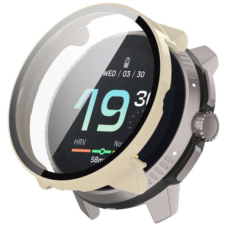 PC FULL COVER Plastový kryt se sklem pro Suunto Race S béžový