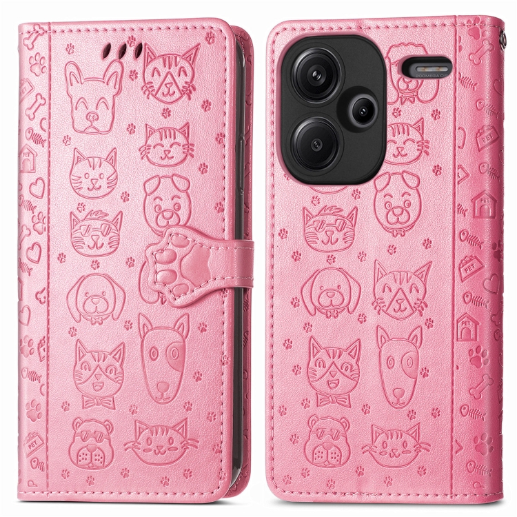 Levně ART ANIMALS Peněženkový obal pro Xiaomi Redmi Note 13 Pro+ 5G růžový