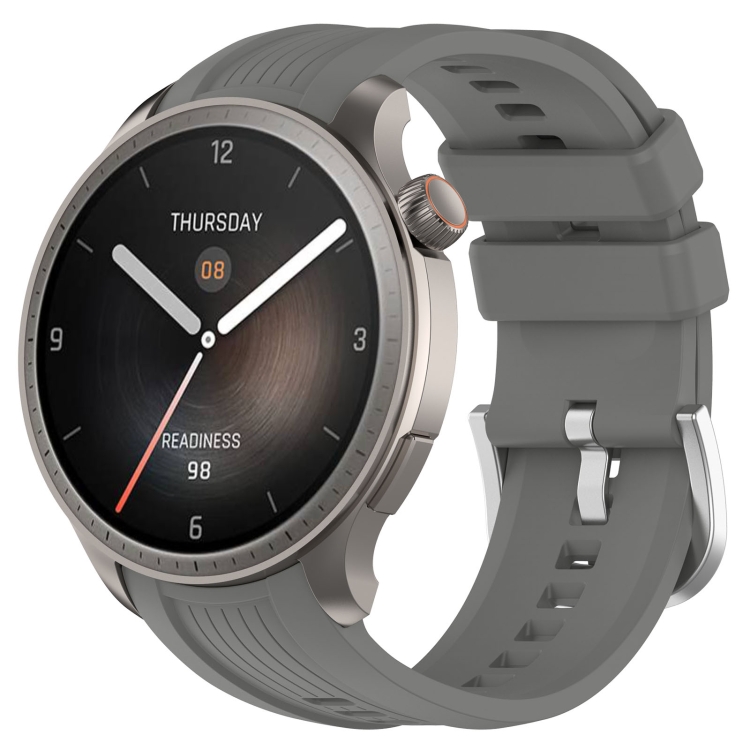 SILICONE Vyměnitelný řemínek pro Amazfit Balance šedý