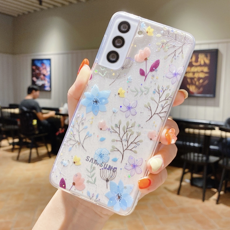 BLOOM Ochranné pouzdro pro Samsung Galaxy A55 5G BLUE FLORAL