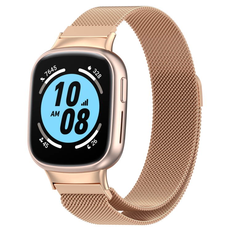 Levně MILANESE Kovový řemínek pro Honor Watch 4 ROSE GOLD