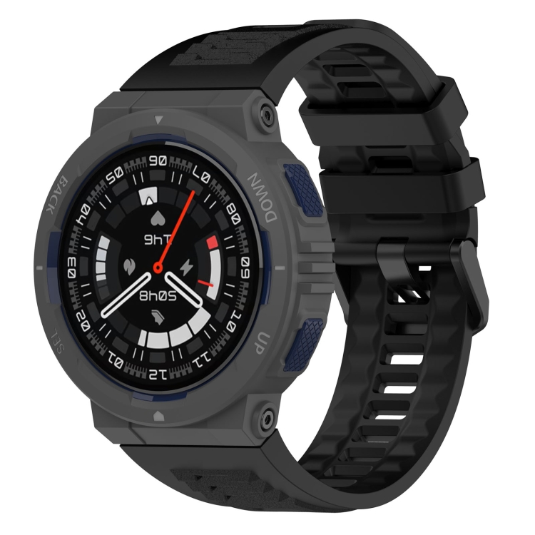 Levně SILICONE Vyměnitelný řemínek pro Amazfit Active Edge černý