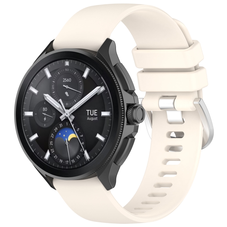 Levně SILICONE Vyměnitelný řemínek pro Xiaomi Watch S3 béžový