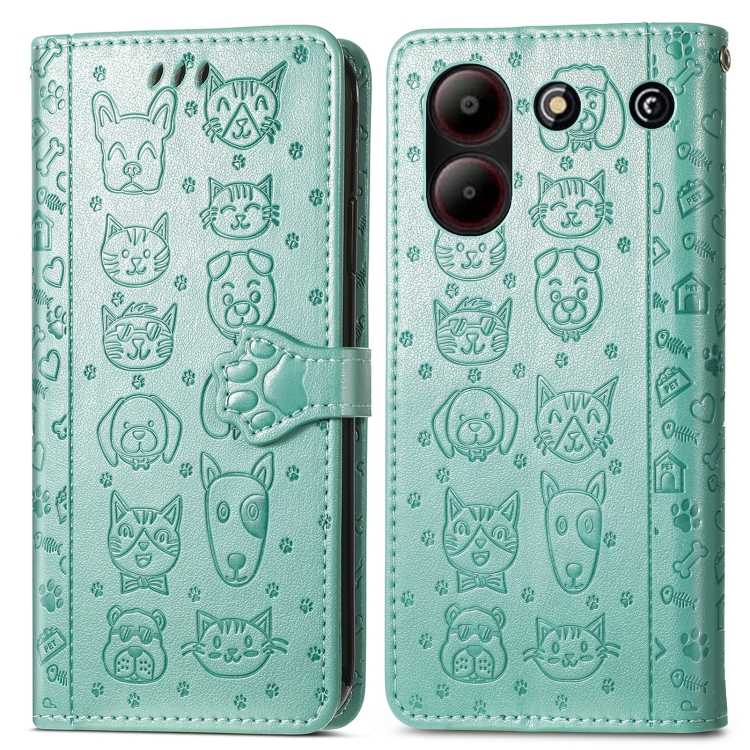 Levně ART ANIMALS Peněženkový obal pro ZTE Blade A54 zelený