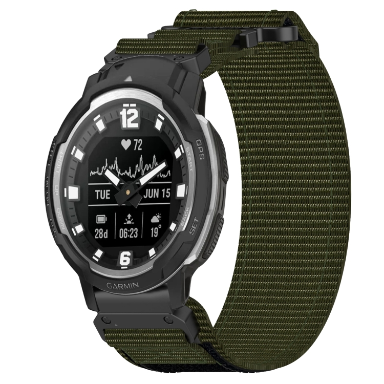 Levně NYLON řemínek pro Garmin Instinct Crossover zelený