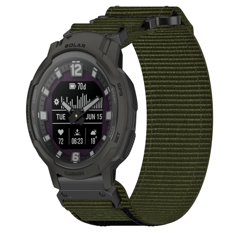 Levně NYLON řemínek pro Garmin Instinct Crossover Solar zelený