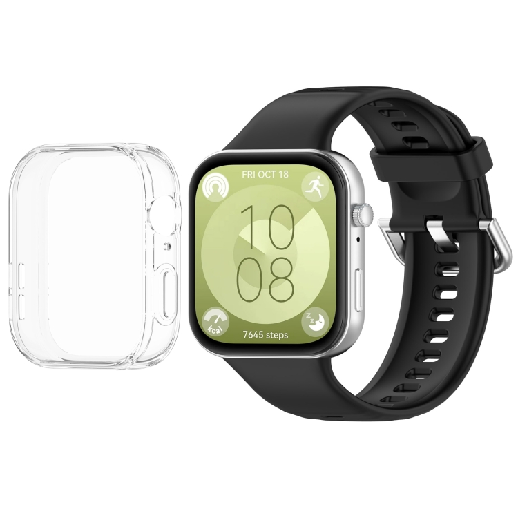 Levně PROTEMIO COVER SET Řemínek + obal na hodinky Huawei Watch Fit 3 černý