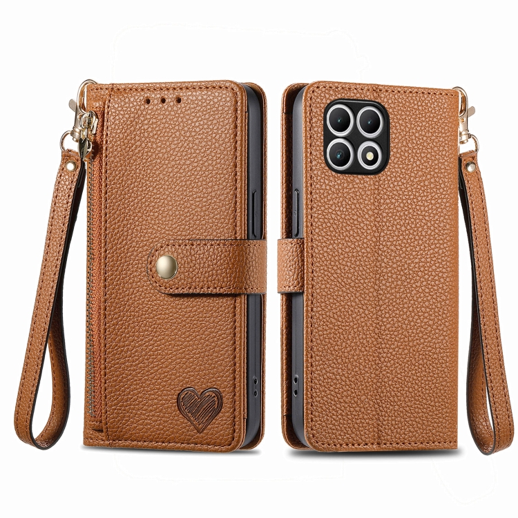 Levně HEART Peněženkové pouzdro pro T Phone 2 hnědé