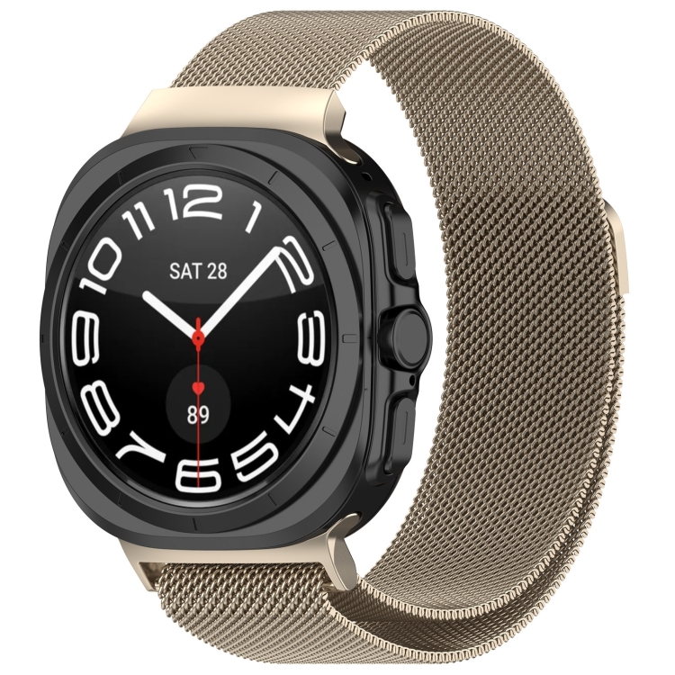 MILANESE Kovový řemínek pro Samsung Galaxy Watch Ultra / Watch Ultra 2025 STARLIGHT