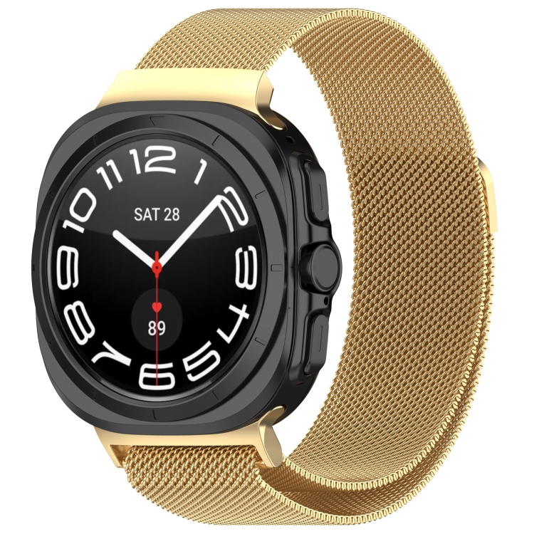 MILANESE Kovový řemínek pro Samsung Galaxy Watch Ultra / Watch Ultra 2025 zlatý