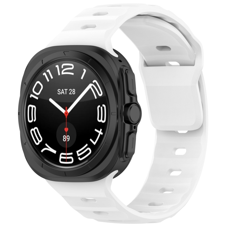 BUTTERFLY Vyměnitelný řemínek pro Samsung Galaxy Watch Ultra / Watch Ultra 2025 bílý