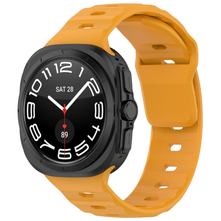 BUTTERFLY Vyměnitelný řemínek pro Samsung Galaxy Watch Ultra / Watch Ultra 2025 žlutý