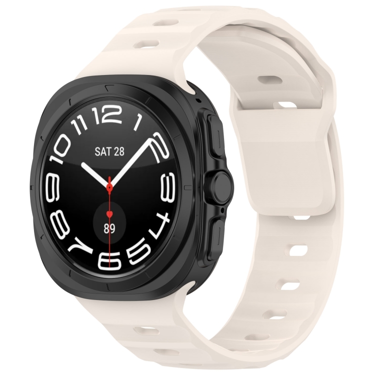 BUTTERFLY Vyměnitelný řemínek pro Samsung Galaxy Watch Ultra / Watch Ultra 2025 béžový