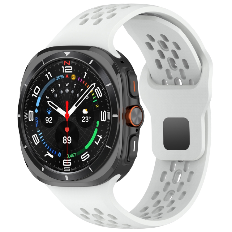 Levně AIRY Silikonový řemínek pro Samsung Galaxy Watch Ultra / Watch Ultra 2025 bílý