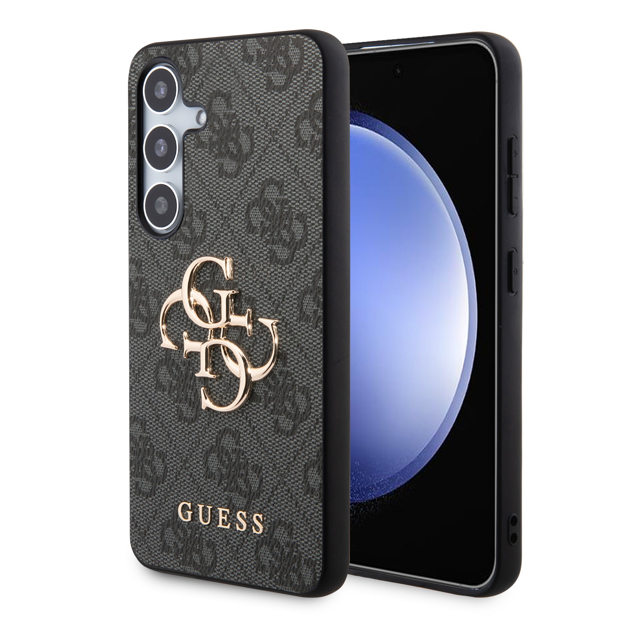 Levně GUESS 4G METAL Kryt pre Samsung Galaxy S24 Plus 5G šedý