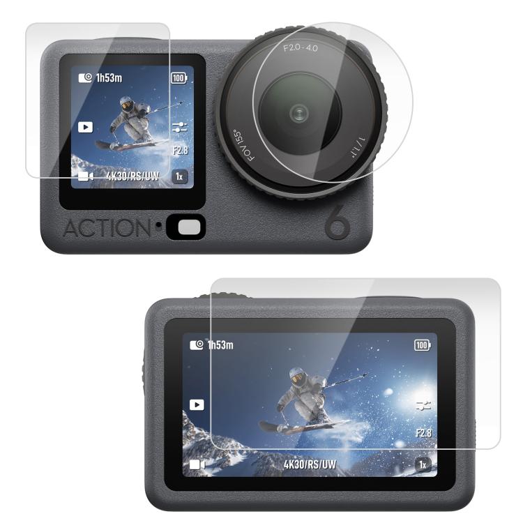 Levně PULUZ 3in1 Set ochranných skel pro DJI Osmo Action 6