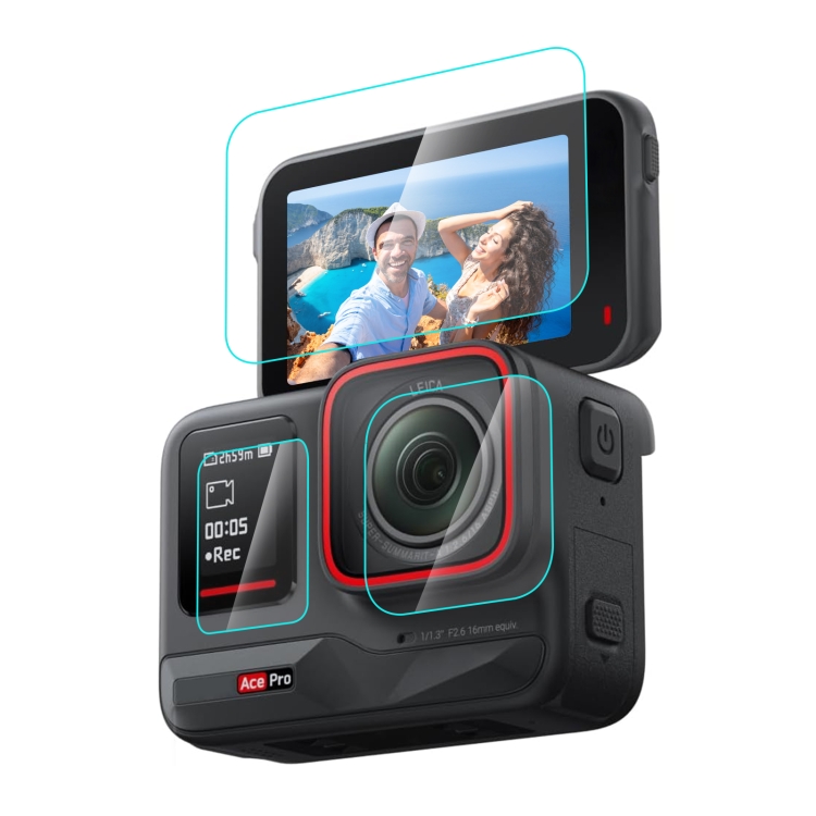 Levně PULUZ 3in1 Set ochranných skel pro Insta360 Ace Pro