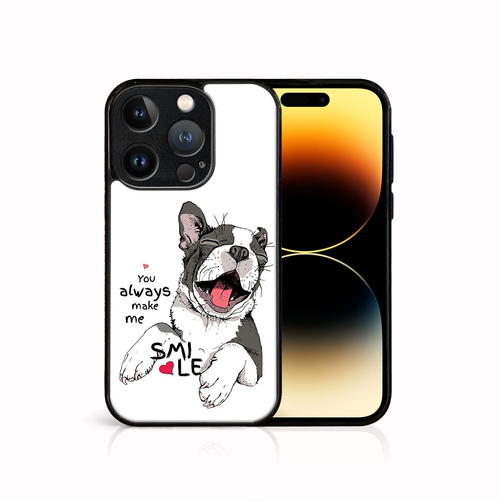 Levně MY ART Ochranný kryt pro Apple iPhone 15 Pro SMILE (189)
