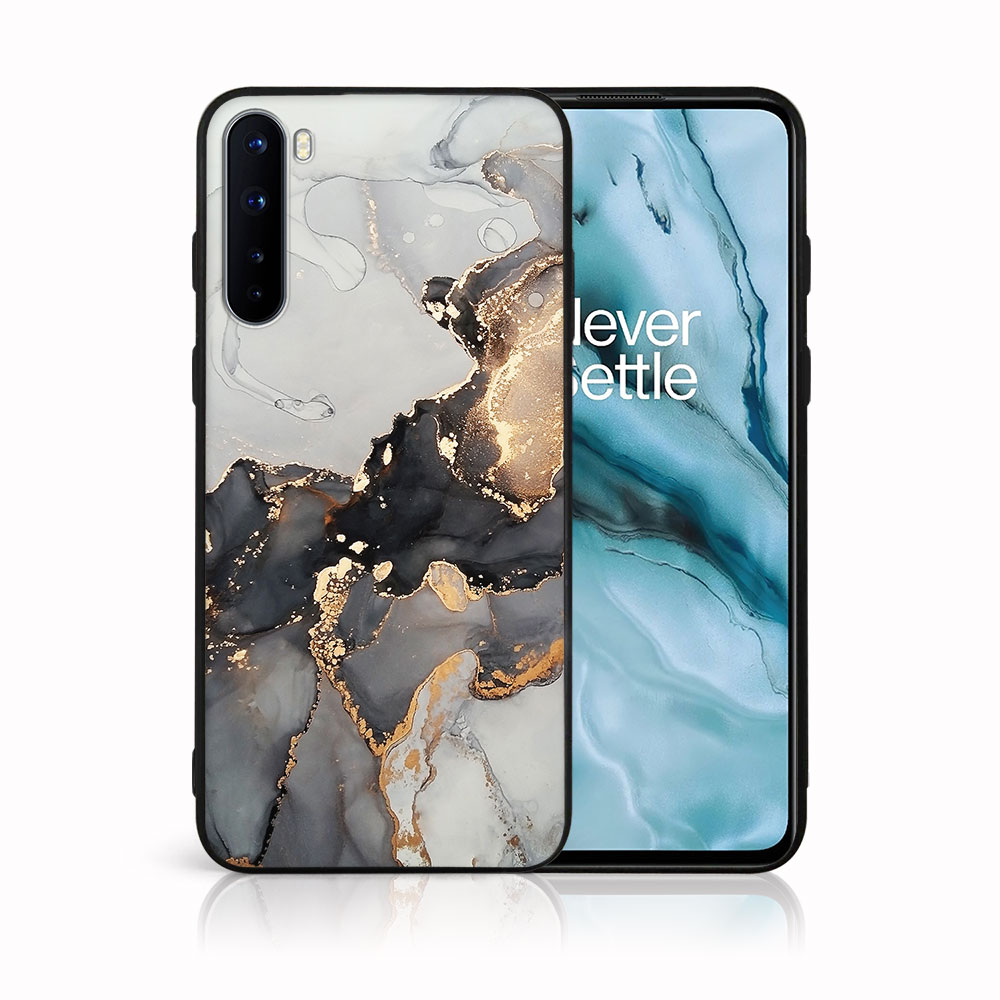 Levně MY ART Ochranný obal OnePlus Nord -GREY MARBLE (140)