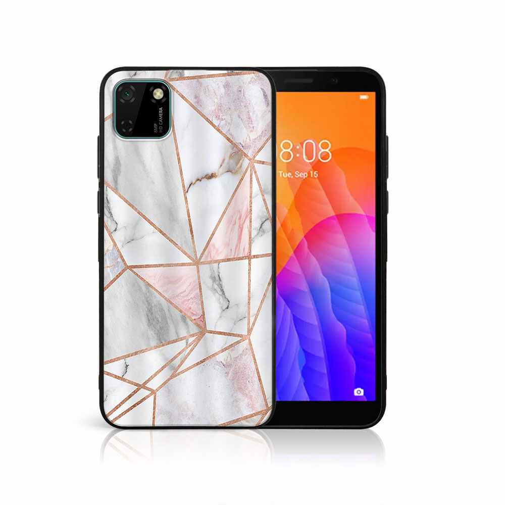 Levně MY ART Silikonový obal Huawei Y5p PINK MARBLE (143)